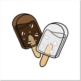 marshmallow and nutella ice cream Posters and Art